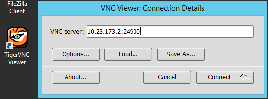 Open TigerVNC client