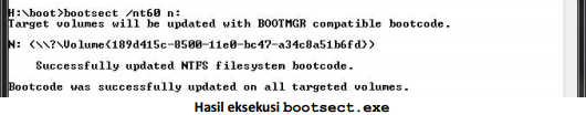 bootsect /nt60 n: