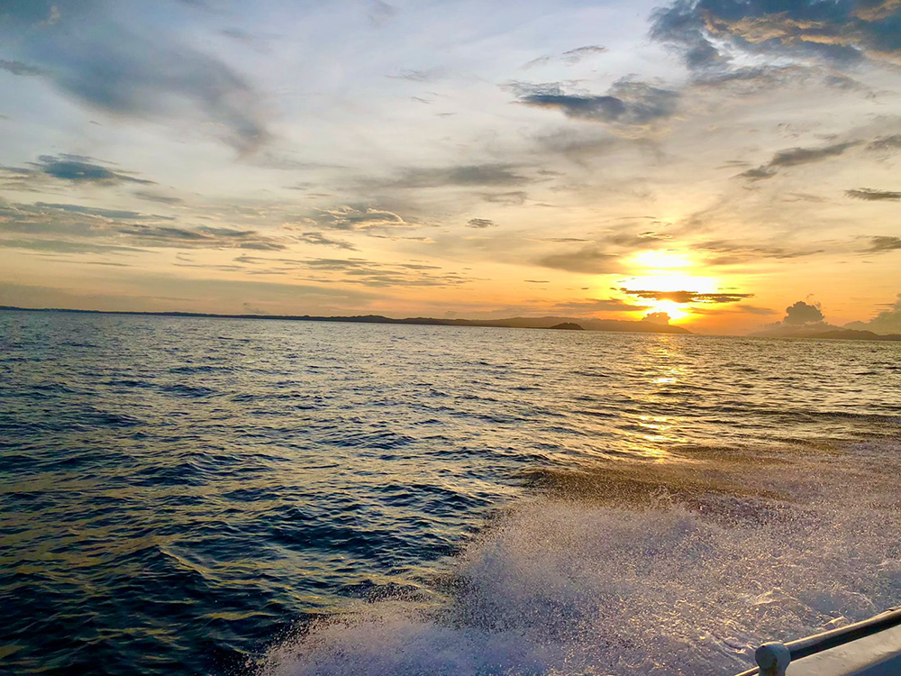 Sunset near Port of Sorong. Sorong is famously to have the most beautiful sunsets.